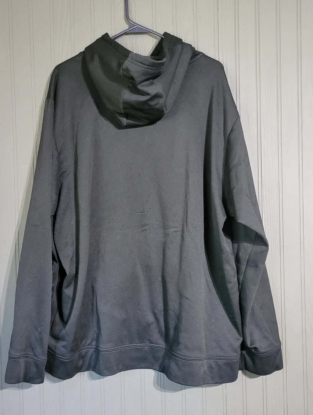 The North Face Long Sleeve Hooded Sweatshirt Half Dome Pullover Black Men's 2XL